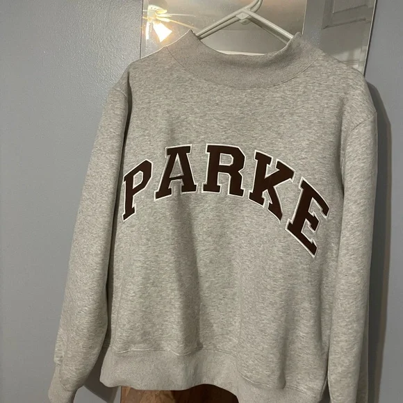Gray PARKE Women's Crew Neck Sweater - Picture 2 of 3